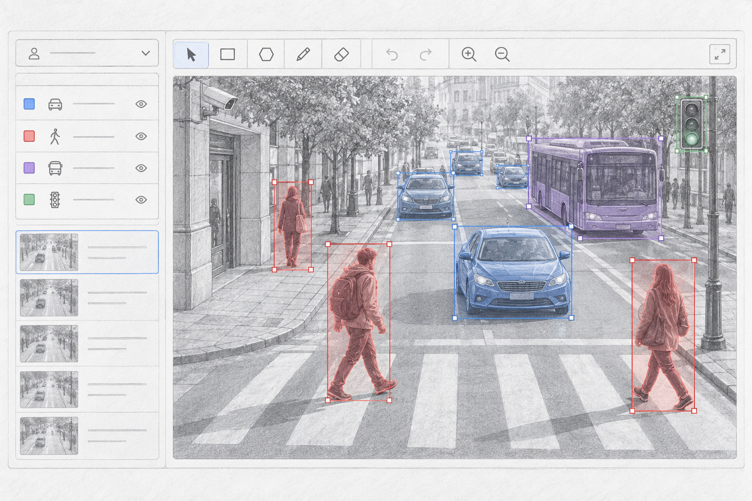Разметка данных видеонаблюдения для обучения Computer Vision