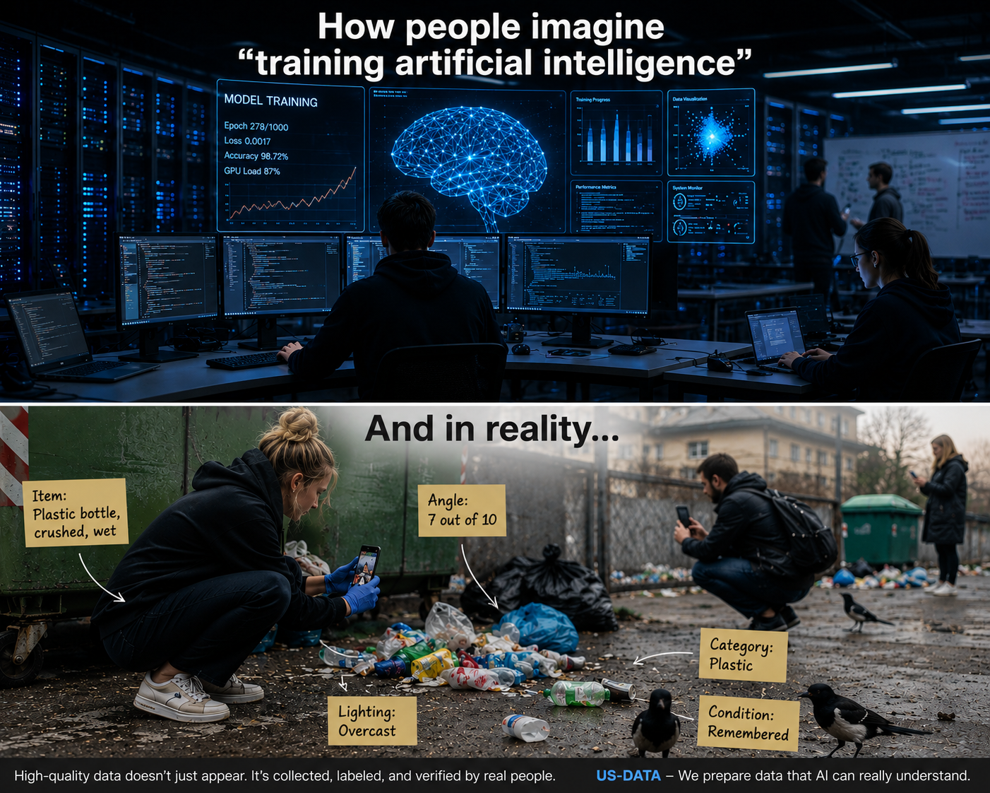 Data Annotation for AI: Why Annotators Don’t Always Work Behind a Computer — US-DATA Waste Sorting Case Study
